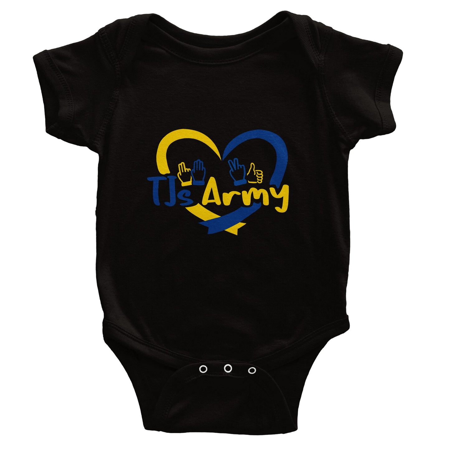 TJs Army Classic Baby Short Sleeve Bodysuit