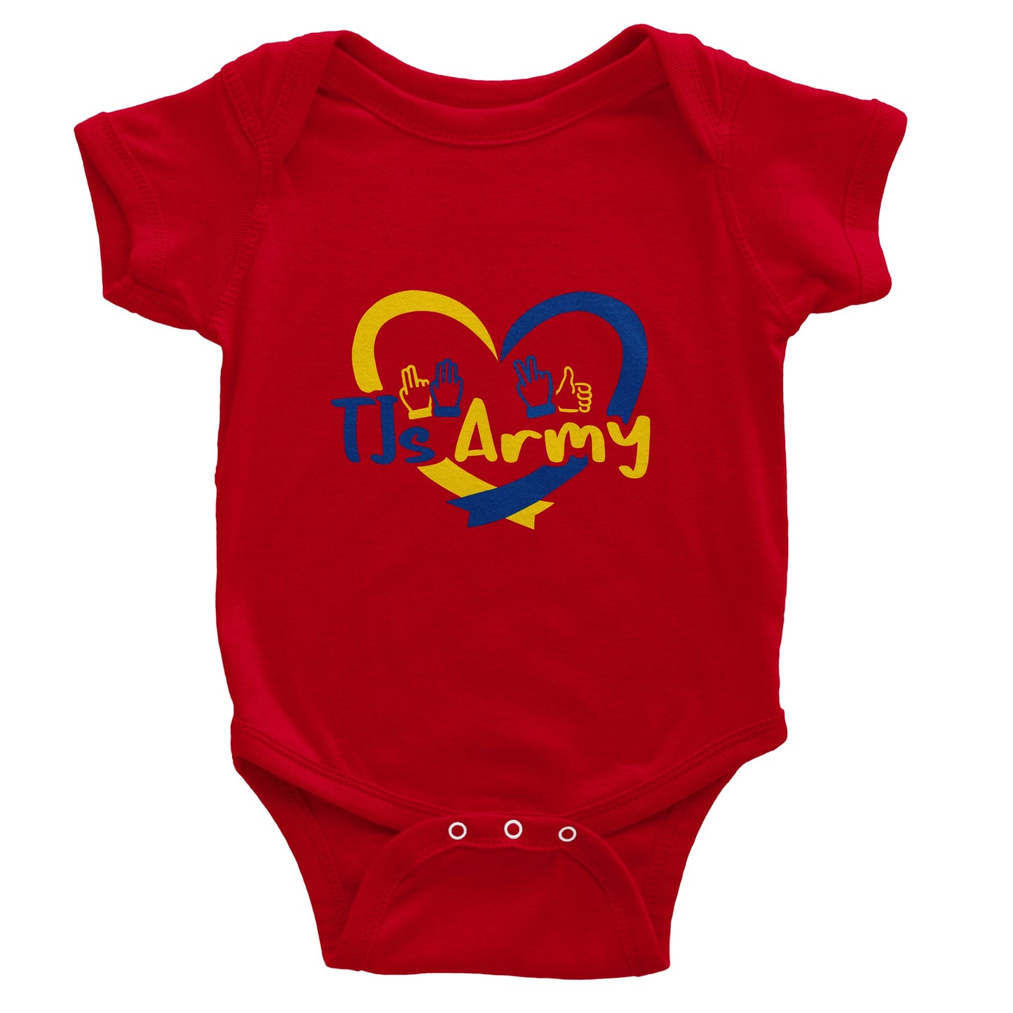 TJs Army Classic Baby Short Sleeve Bodysuit
