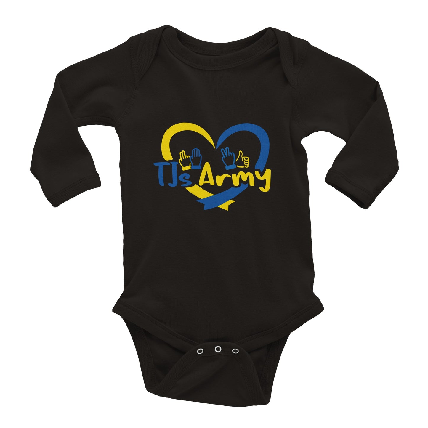 TJs Army Classic Baby Long Sleeve Bodysuit